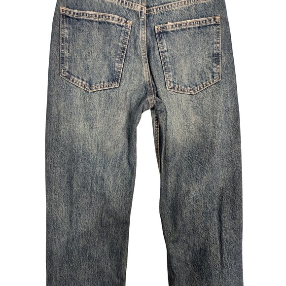 2/$30 Zara Women's Size 0 Blue Denim Flare Leg Jeans - Picture 9 of 12